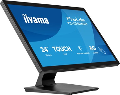 IIYAMA Monitor ProLite T2438MSC-B2 / 23.8", 1920 x 1080, IPS, 120 Hz, 5 ms, HDMI, DisplayPort, dodirni, crna